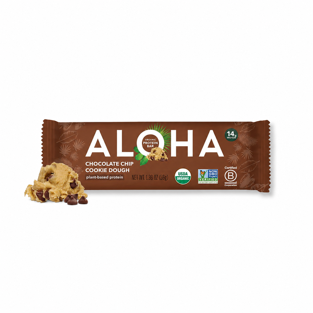 Aloha Organic Plant Based Protein Bar - Chocolate Chip Cookie Dough