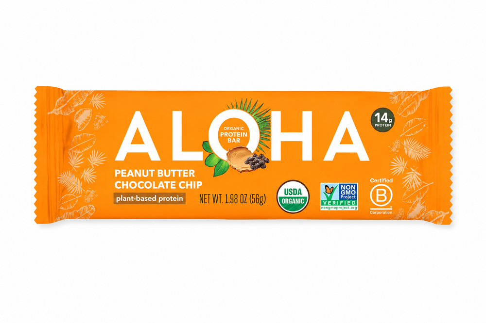 Aloha Organic Plant Based Protein Bar - Peanut Butter Chocolate Chip
