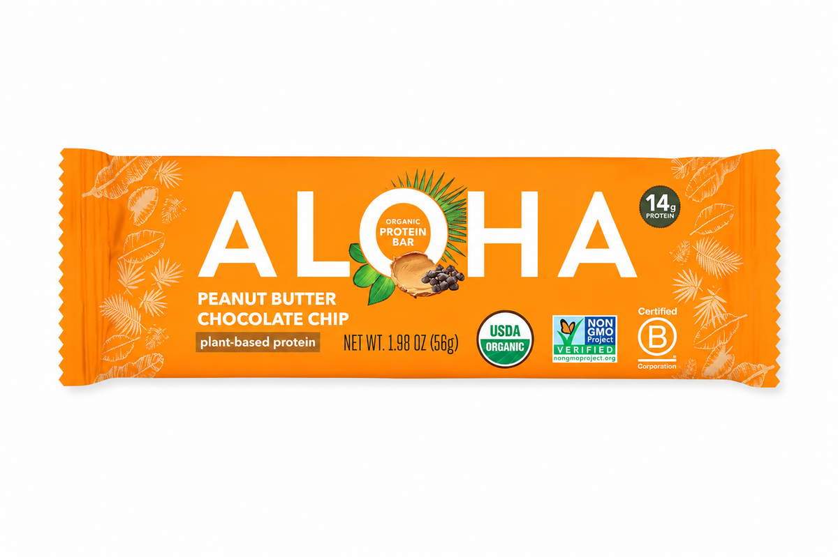 Aloha Organic Plant Based Protein Bar - Peanut Butter Chocolate Chip